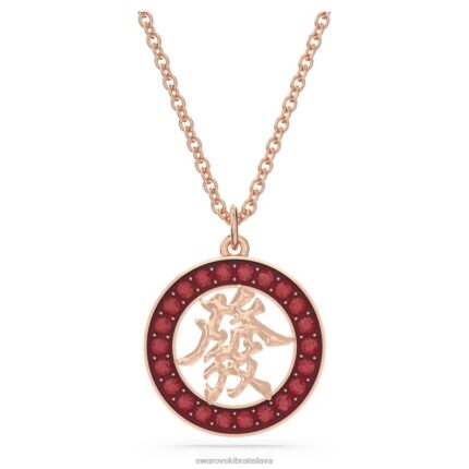 alea prívesok červená, pozlátená ružovým zlatom B8ZNT264 Swarovski šperky