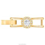 anjelský extender okrúhly výbrus, biely, pozlátený B8ZNT1104 Swarovski šperky
