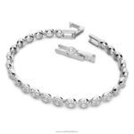 anjelsky náramok kruhový rez, dlažba, biela, rhodiovaná B8ZNT546 Swarovski šperky - Image 3