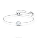 anjelsky náramok okrúhly výbrus, biely, rhodiovaný B8ZNT424 Swarovski šperky