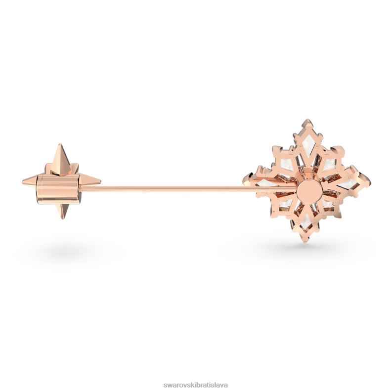 brošňa stella kite strih, hviezdicový, biely, pozlátený ružovým zlatom B8ZNT1102 Swarovski príslušenstvo - Image 4