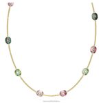 chroma náhrdelník osemhranný výbrus, viacfarebný, pozlátený B8ZNT141 Swarovski šperky