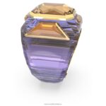 chrómový koktailový prsteň fialová, pozlátená B8ZNT1051 Swarovski šperky - Image 4