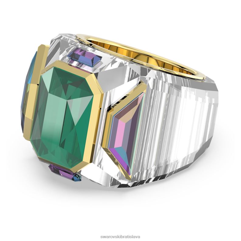 chromovy_koktailovy_prsten_zelena_pozlatena_b8znt1074_swarovski_sperky.jpg chrómový koktailový prsteň zelená, pozlátená B8ZNT1074 Swarovski šperky - Image 1