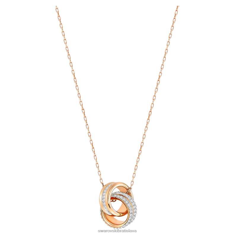 dalej_privesok_dlazba_prepletene_kruhy_biele_pozlatene_ruzovym_zlatom_b8znt189_swarovski_sperky.jpg ďalej prívesok dlažba, prepletené kruhy, biele, pozlátené ružovým zlatom B8ZNT189 Swarovski šperky - Image 1