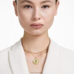 delliový náhrdelník bambus, zelený, pozlátený B8ZNT122 Swarovski šperky - Image 2