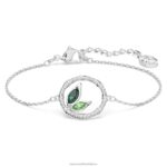 delliový náramok bambus, zelený, rhodiovaný B8ZNT441 Swarovski šperky