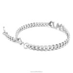 Deň otcov - otec náramok biela, rhodiovaná B8ZNT470 Swarovski šperky - Image 5