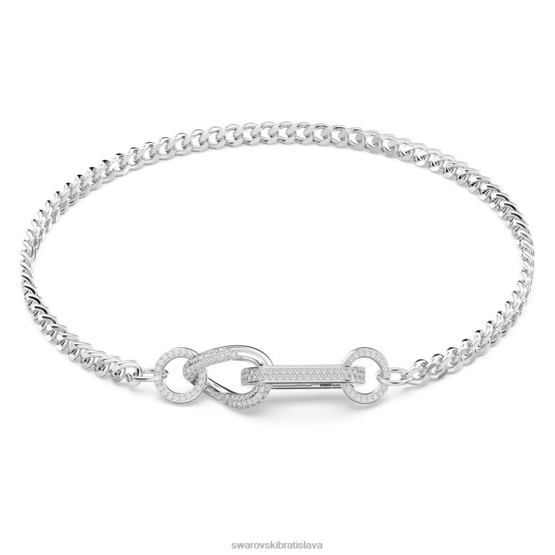 dextera_nahrdelnik_dlazba_zmiesane_clanky_biela_rhodiovana_b8znt33_swarovski_sperky.jpg dextera náhrdelník dlažba, zmiešané články, biela, rhodiovaná B8ZNT33 Swarovski šperky - Image 1