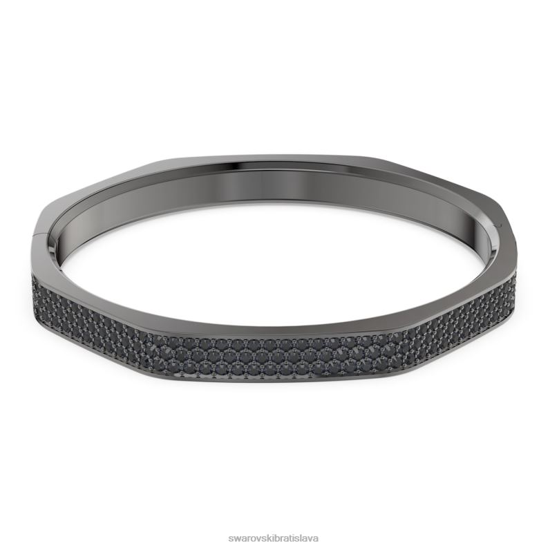 dextera_naramok_osemuholnikovy_tvar_cierna_ruteniova_b8znt600_swarovski_sperky.jpg dextera náramok osemuholníkový tvar, čierna, ruténiová B8ZNT600 Swarovski šperky - Image 1