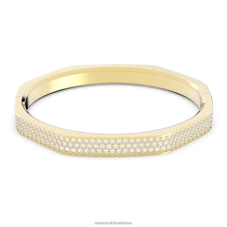 dextera_naramok_v_tvare_osemuholnika_biele_pozlatene_b8znt593_swarovski_sperky.jpg dextera náramok v tvare osemuholníka, biele, pozlátené B8ZNT593 Swarovski šperky - Image 1