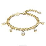 dextera náramok zmiešané strihy, biele, pozlátené B8ZNT460 Swarovski šperky