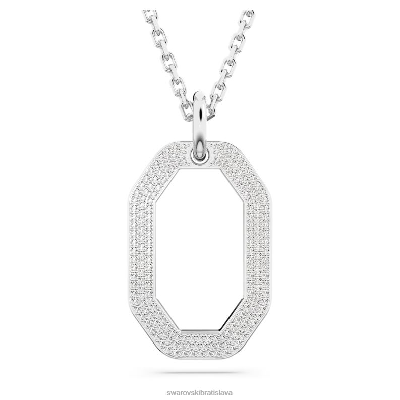 dextera_privesok_tvar_osemuholnika_biela_rhodiovana_b8znt232_swarovski_sperky.jpg dextera prívesok tvar osemuholníka, biela, rhodiovaná B8ZNT232 Swarovski šperky - Image 1