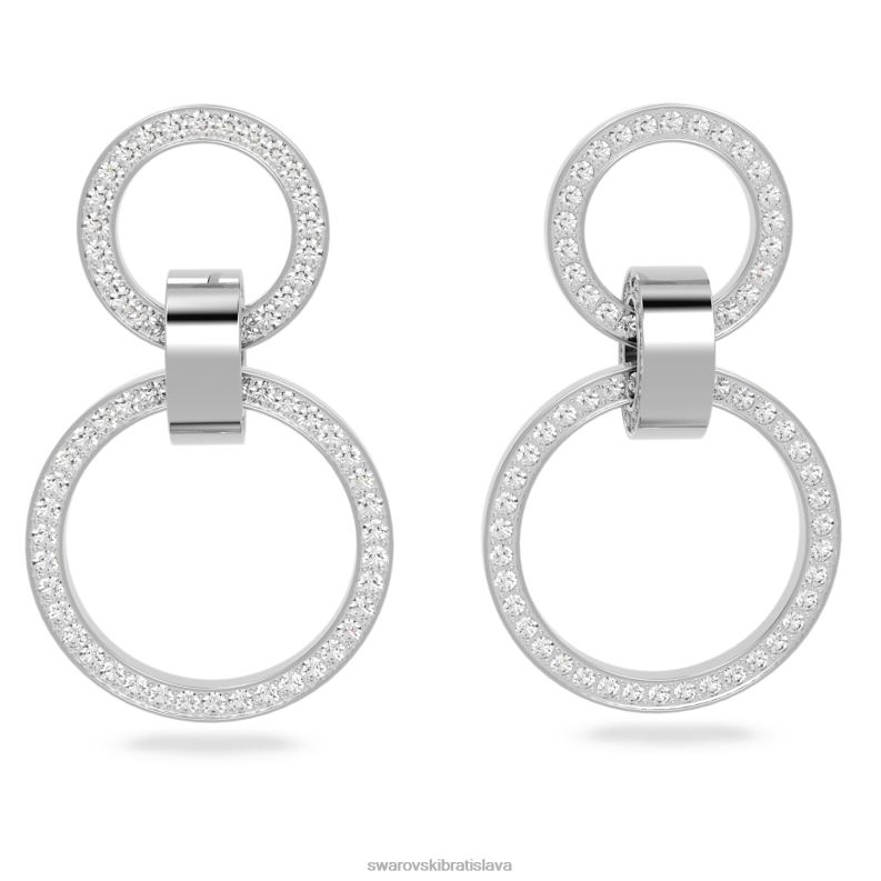 dute_kruhove_nausnice_biela_rhodiovana_b8znt902_swarovski_sperky.jpg duté kruhové náušnice biela, rhodiovaná B8ZNT902 Swarovski šperky - Image 1