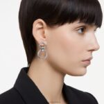 duté kruhové náušnice modrá, rhodiovaná B8ZNT933 Swarovski šperky - Image 2