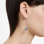 duté náušnice modrá, rhodiovaná B8ZNT828 Swarovski šperky - Image 2