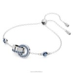 dutý náramok zámková slučka, modrá, rhodiovaná B8ZNT462 Swarovski šperky - Image 3