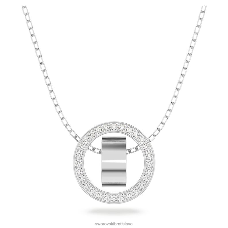 duty_privesok_biela_rhodiovana_b8znt218_swarovski_sperky.jpg dutý prívesok biela, rhodiovaná B8ZNT218 Swarovski šperky - Image 1