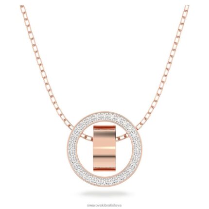 dutý prívesok biele, pozlátené ružovým zlatom B8ZNT216 Swarovski šperky