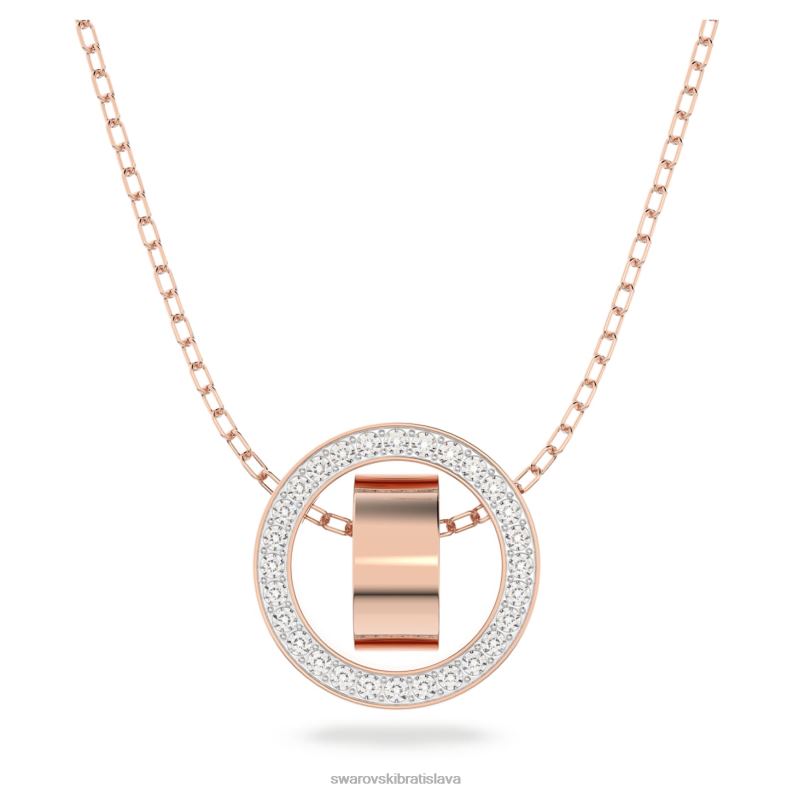 duty_privesok_biele_pozlatene_ruzovym_zlatom_b8znt216_swarovski_sperky.jpg dutý prívesok biele, pozlátené ružovým zlatom B8ZNT216 Swarovski šperky - Image 1