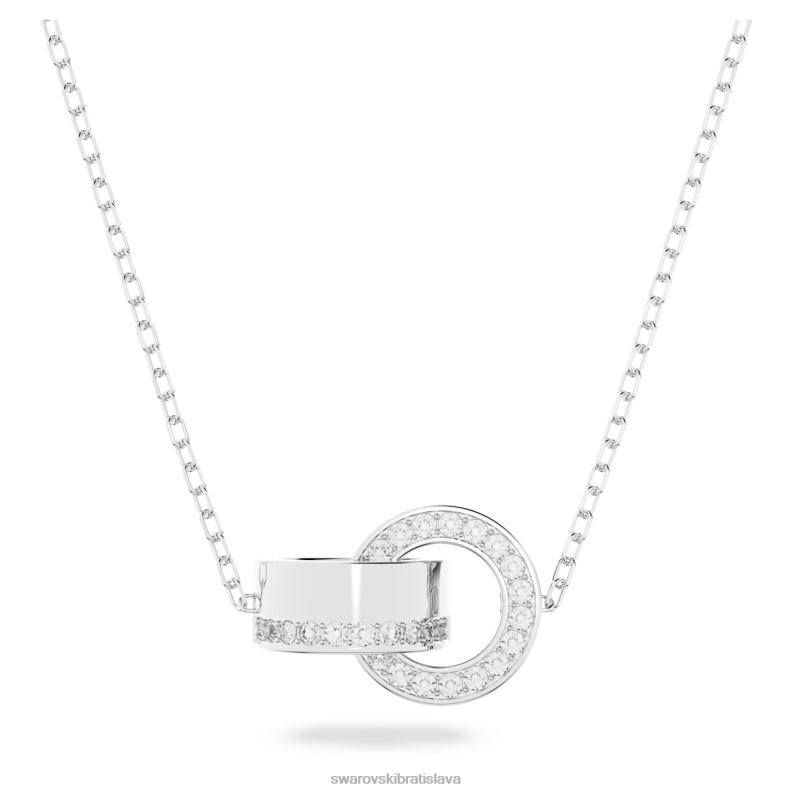 duty_privesok_zamkova_slucka_biela_rhodiovana_b8znt209_swarovski_sperky.jpg dutý prívesok zámková slučka, biela, rhodiovaná B8ZNT209 Swarovski šperky - Image 1