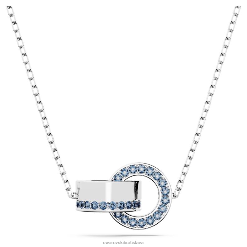 duty_privesok_zamkova_slucka_modra_rhodiovana_b8znt278_swarovski_sperky.jpg dutý prívesok zámková slučka, modrá, rhodiovaná B8ZNT278 Swarovski šperky - Image 1