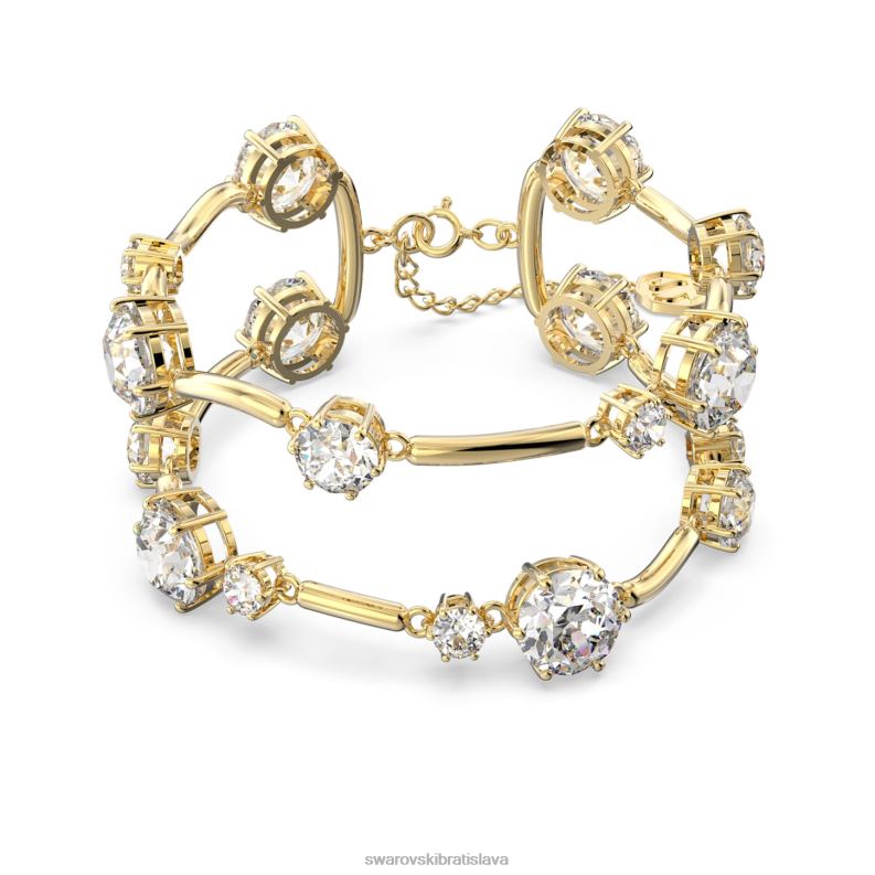 dvojity_naramok_constella_okruhly_vybrus_biely_pozlateny_b8znt625_swarovski_sperky.jpg dvojitý náramok constella okrúhly výbrus, biely, pozlátený B8ZNT625 Swarovski šperky - Image 1