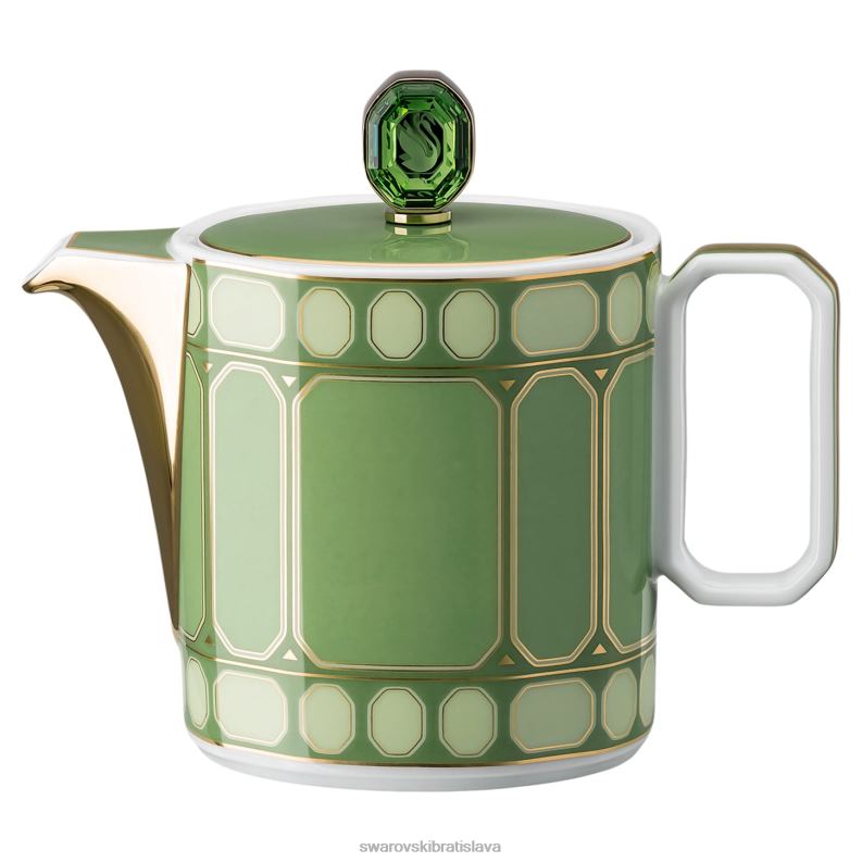 dzban_na_smotanu_signum_porcelan_zelena_b8znt1727_swarovski_dekoracie.jpg džbán na smotanu signum porcelán, zelená B8ZNT1727 Swarovski dekorácie - Image 1