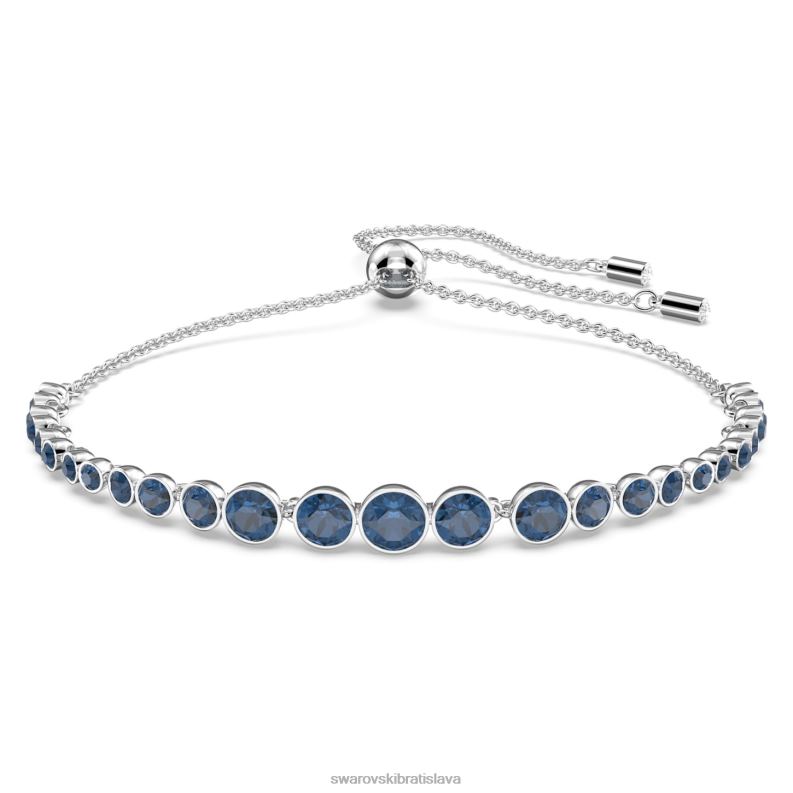 emily_naramok_zmiesane_okruhle_vybrusy_modra_rhodiovane_b8znt479_swarovski_sperky.jpg emily náramok zmiešané okrúhle výbrusy, modrá, rhodiované B8ZNT479 Swarovski šperky - Image 1