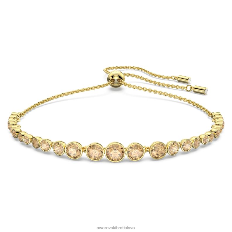 emily_naramok_zmiesane_okruhle_vybrusy_zlaty_ton_pozlatene_b8znt482_swarovski_sperky.jpg emily náramok zmiešané okrúhle výbrusy, zlatý tón, pozlátené B8ZNT482 Swarovski šperky - Image 1