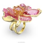 florere koktailový prsteň dlažba, kvetina, ružová, pozlátená B8ZNT1022 Swarovski šperky - Image 3