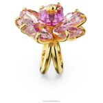 florere koktailový prsteň kvet, ružový, pozlátený B8ZNT1034 Swarovski šperky - Image 4