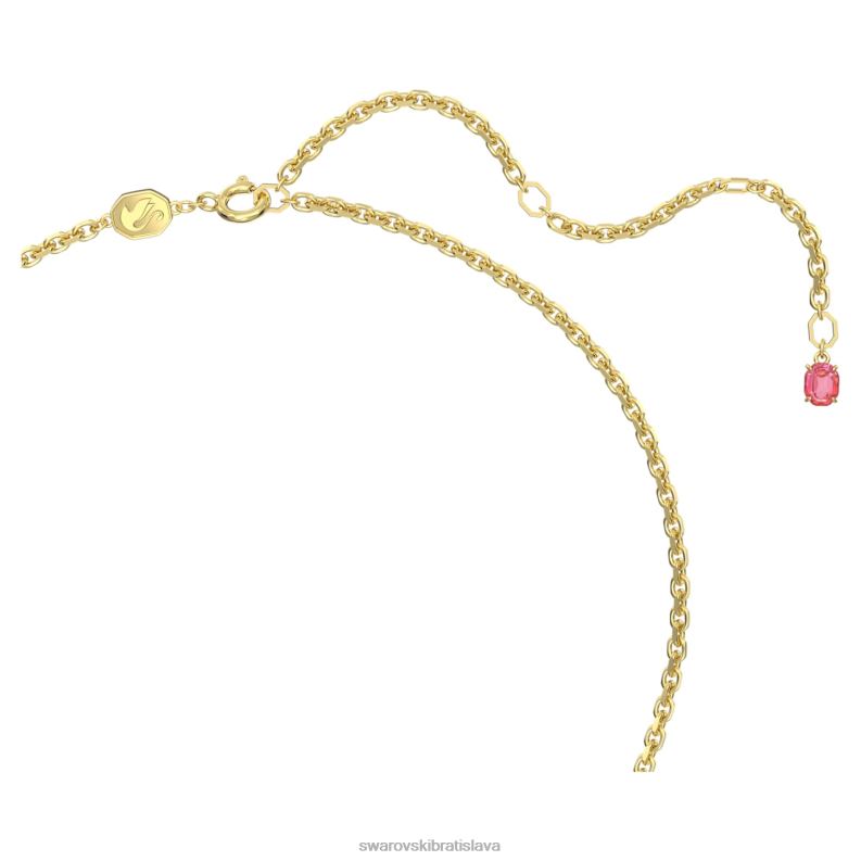 florere prívesok a brošňa dlažba, kvetina, ružová, pozlátená B8ZNT331 Swarovski šperky - Image 4