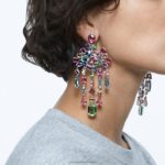 gema klipsové náušnice zmiešané rezy, luster, viacfarebné, rhodiované B8ZNT955 Swarovski šperky - Image 2
