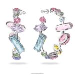 gema kruhové náušnice zmiešané strihy, viacfarebné, rhodiované B8ZNT867 Swarovski šperky - Image 3