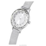 hodinky octea nova švajčiarska výroba, kovový náramok, strieborný tón, nehrdzavejúca oceľ B8ZNT1242 Swarovski príslušenstvo - Image 5