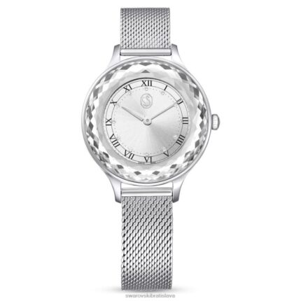 hodinky octea nova švajčiarska výroba, kovový náramok, strieborný tón, nehrdzavejúca oceľ B8ZNT1242 Swarovski príslušenstvo