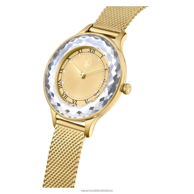 hodinky octea nova švajčiarska výroba, kovový náramok, zlatý tón, zlatá povrchová úprava B8ZNT1147 Swarovski príslušenstvo - Image 5