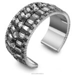hyperbola manžeta zmiešané strihy, čierne, rhodiované B8ZNT626 Swarovski šperky - Image 3