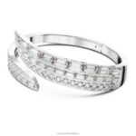hyperbolový náramok uhlíkovo neutrálny oxid zirkoničitý, zmiešané rezy, biely, rhodiovaný B8ZNT591 Swarovski šperky - Image 3