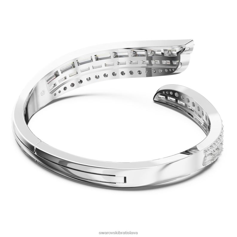 hyperbolový náramok uhlíkovo neutrálny oxid zirkoničitý, zmiešané rezy, biely, rhodiovaný B8ZNT591 Swarovski šperky - Image 5