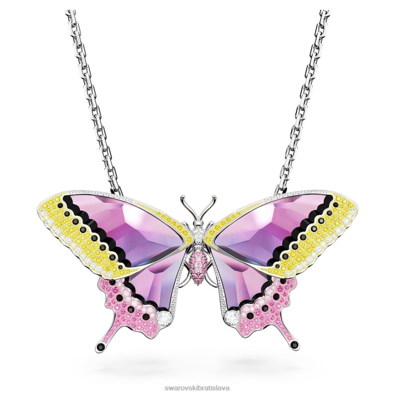 idylicky_privesok_a_brosna_motyl_viacfarebny_rhodiovany_b8znt332_swarovski_sperky.jpg idylický prívesok a brošňa motýľ, viacfarebný, rhodiovaný B8ZNT332 Swarovski šperky - Image 1