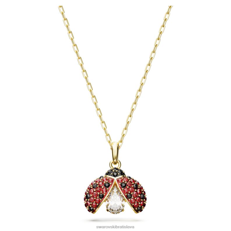 idylicky_privesok_lienka_cervena_pozlatena_b8znt277_swarovski_sperky.jpg idylický prívesok lienka, červená, pozlátená B8ZNT277 Swarovski šperky - Image 1