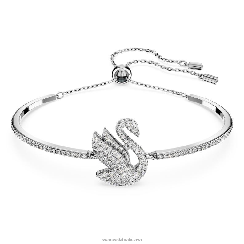 ikonicky_labuti_naramok_labut_biela_rhodiovana_b8znt508_swarovski_sperky.jpg ikonický labutí náramok labuť, biela, rhodiovaná B8ZNT508 Swarovski šperky - Image 1