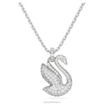 ikonický prívesok labuť labuť, biela, rhodiovaná B8ZNT233 Swarovski šperky