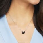 ikonický prívesok labuť labuť, čierna, rhodiovaná B8ZNT201 Swarovski šperky - Image 2