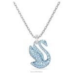 ikonický prívesok labuť labuť, modrá, rhodiovaná B8ZNT282 Swarovski šperky