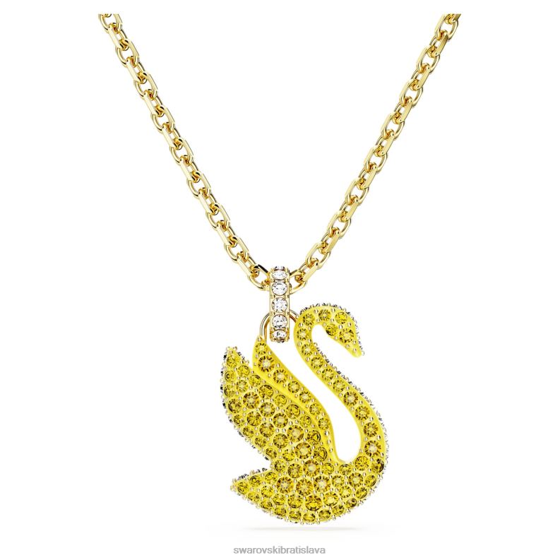 ikonicky_privesok_labut_labut_zlta_pozlatena_b8znt257_swarovski_sperky.jpg ikonický prívesok labuť labuť, žltá, pozlátená B8ZNT257 Swarovski šperky - Image 1
