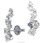 intímne manžety na uši 14k biele zlato B8ZNT960 Swarovski šperky - Image 4
