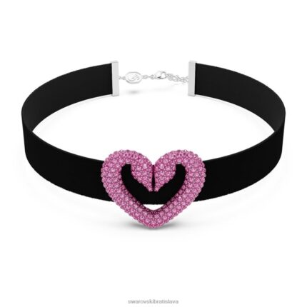jeden choker srdce, ružové, rhodiované B8ZNT357 Swarovski šperky